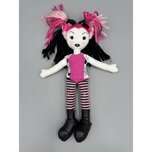 Hot Topic Exclusive Goth Cloth Rag Doom Doll Plush Clawdine Kitten No Outfit 15”